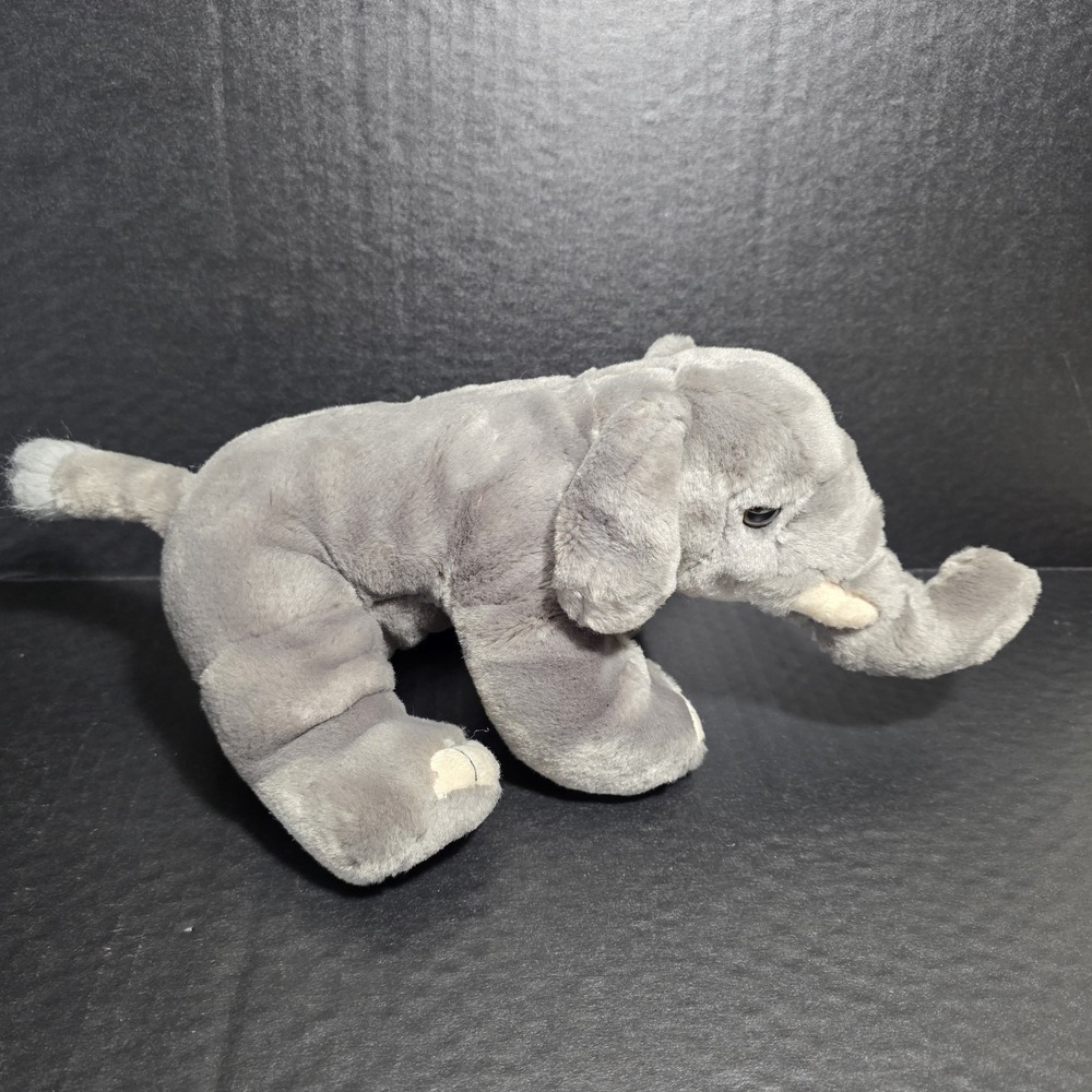 Vintage Keel‎ Toys Gray Elephant Plush 11" Stuffed Animal Toy